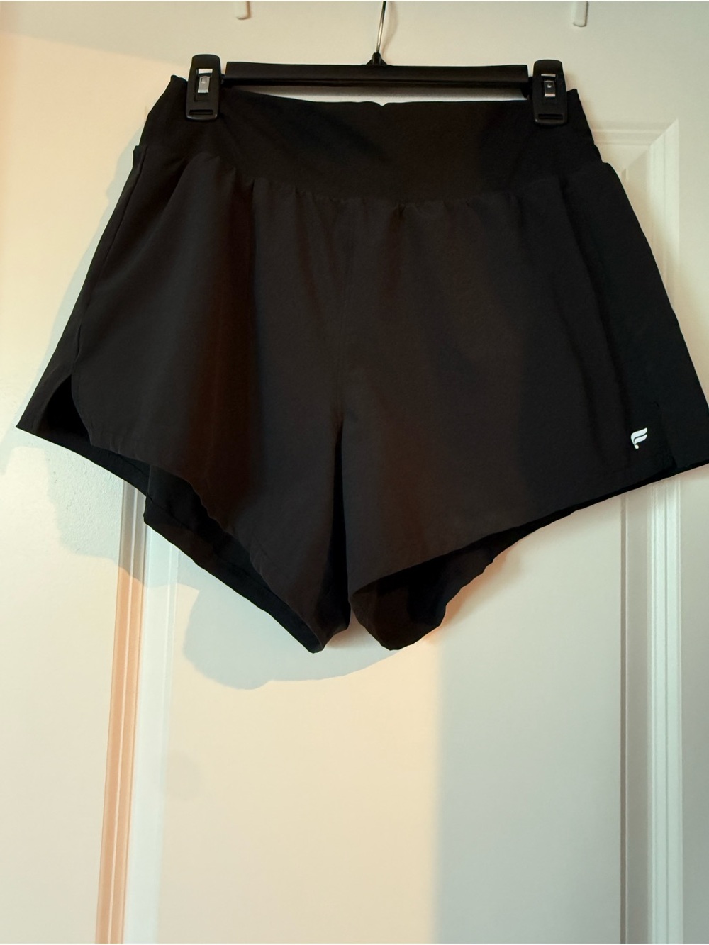 Fabletics Black Layered Athletic Shorts